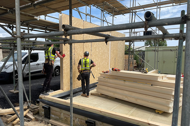 June 2024 - South Street, Lancing - walls being built (2)