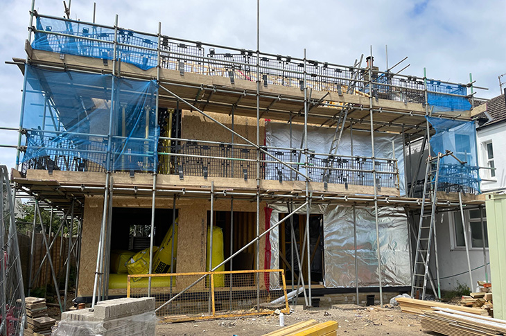 2024 June - South Street, Lancing -walls being built (3)
