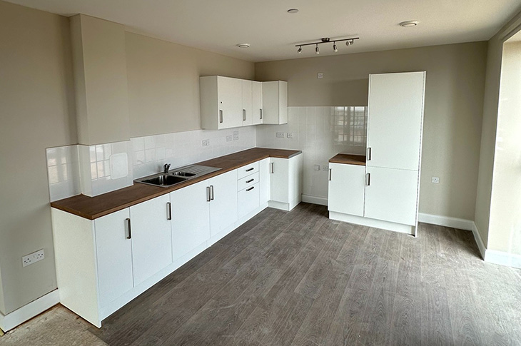 Albion Street, Southwick - one of the new kitchens - September 2024