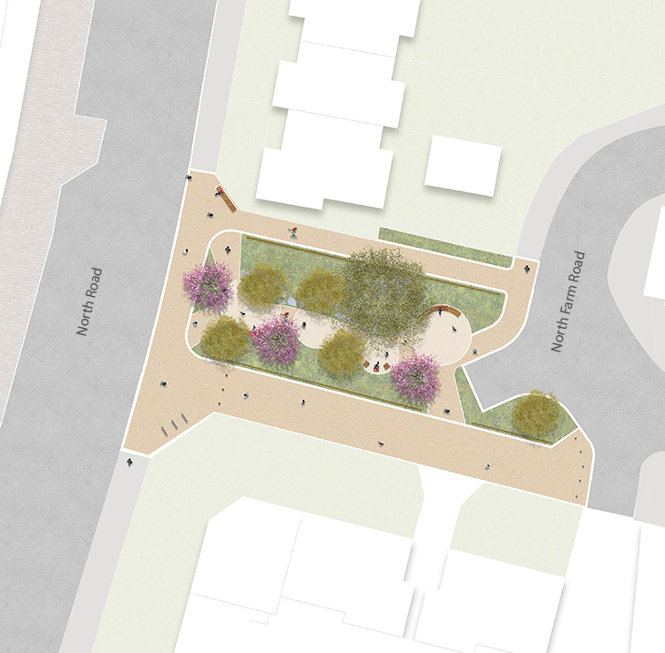 North Farm Road - proposed layout design plan (with road names)