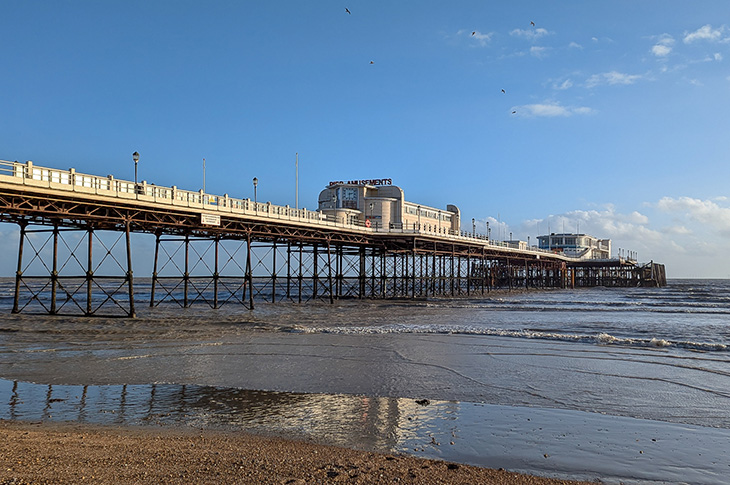 Worthing Pier on a sunny day
