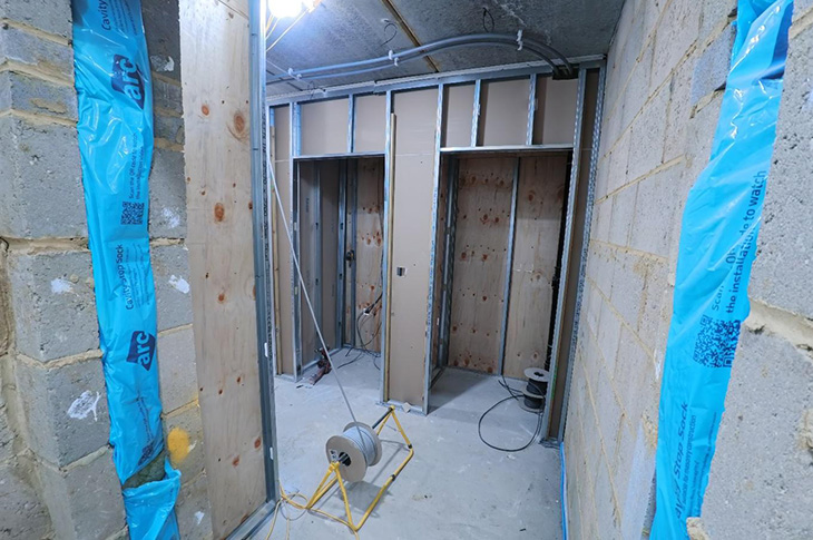 Victoria Road, Worthing - internal stud partition walls (June 2025)