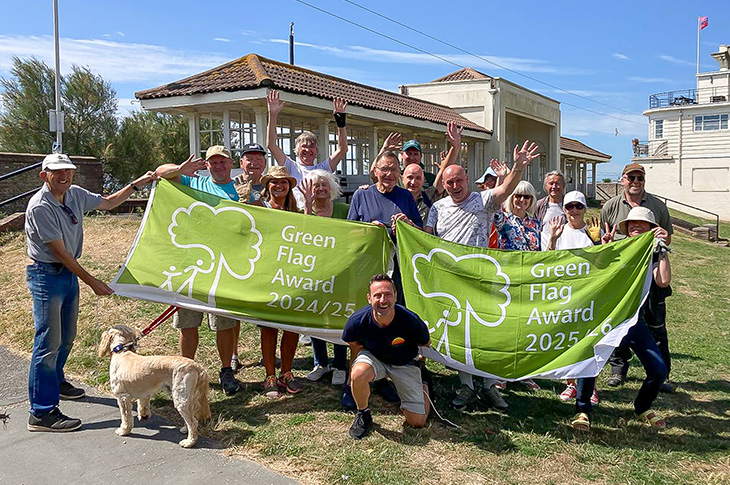 PR25-051 - The Friends of Denton Gardens celebrating with members of the council's parks team