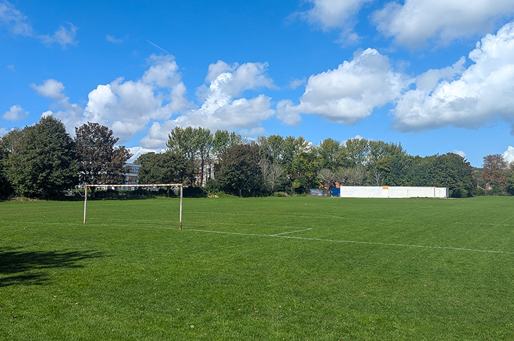 PR25-066 - Hill Barn Recreation Ground, Worthing (football pitch and goal post)