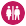 Public toilets - red Google map pin icon