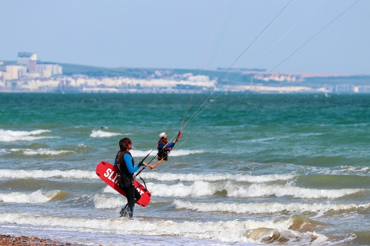 PR25-094 - Kite surfers on Lancing Beach