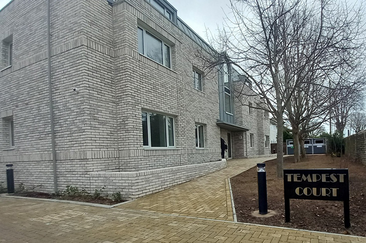 Victoria Road, Worthing - Tempest Court, frontage and sign (Jan 2026)