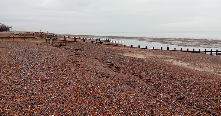 Worthing beach - Area 1 - Warwick Road to the Pier - after works