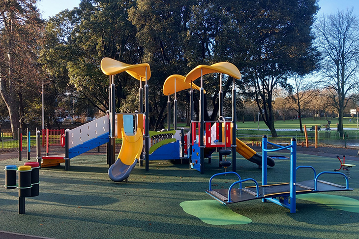 Homefield Park - new play equipment - view across the play area (1)