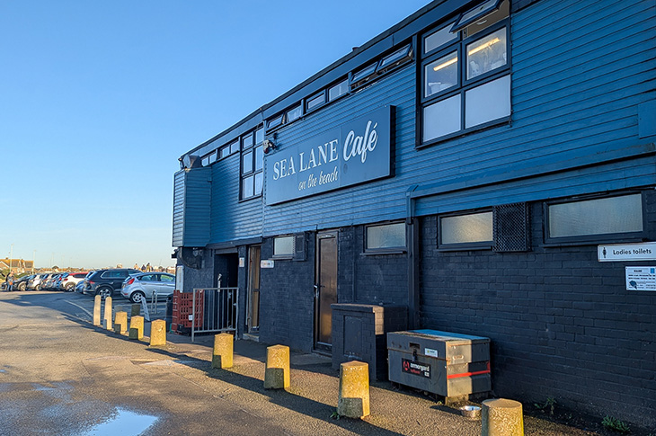 Goring seafront - The litter pick locker behind Sea Lane Café