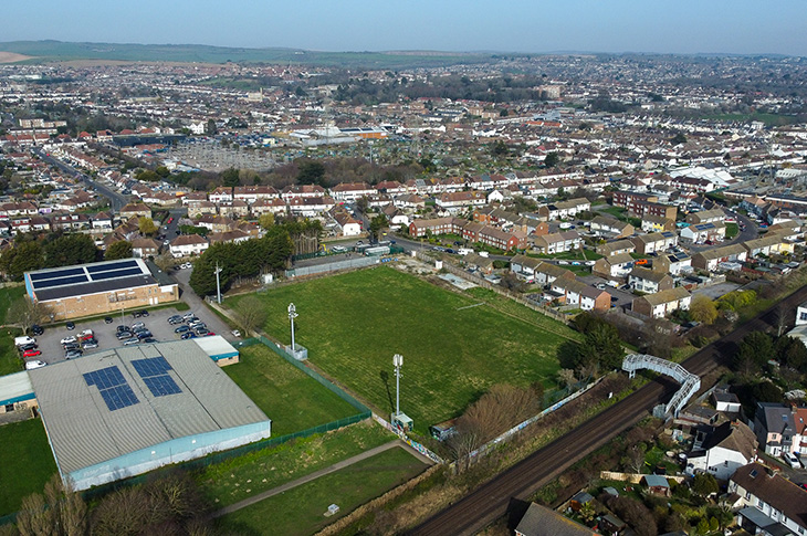 Old Barn Way, Southwick - Southwick FC ground at Old Barn Way, Southwick