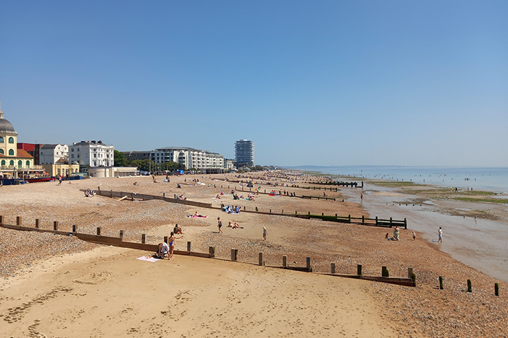 Worthing Beach - looking east from the pier