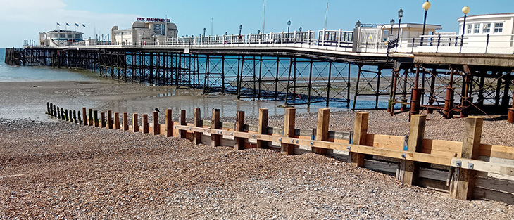 Worthing beach - Area 1 (Warwick Road to the Pier) - After the works