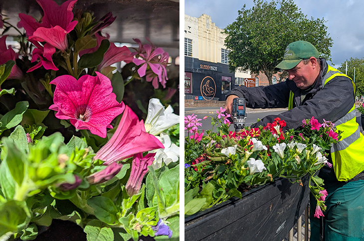 PR26-049 - Flowers being installed in Chapel Road, Worthing