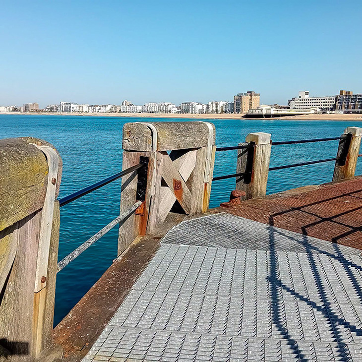 Worthing Pier - completed essential structural repairs to the landing stage, including new handrails - June 2026