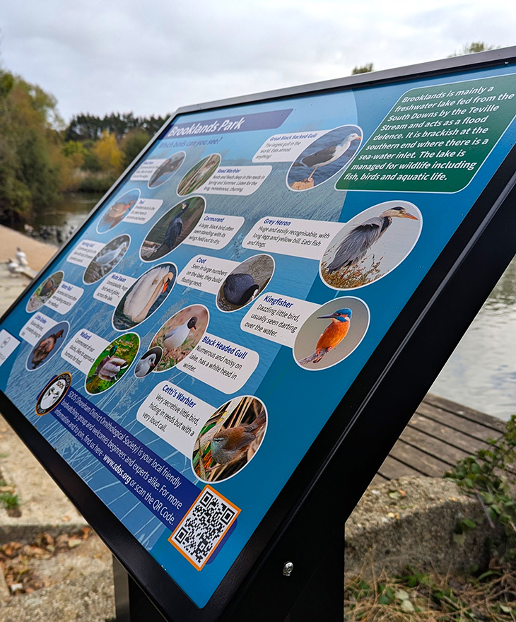 PR26-082 - The new bird identification panel at Brooklands Park
